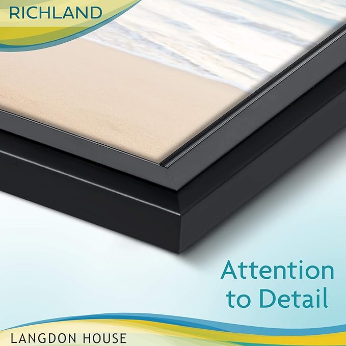 Langdon House 8x10 Black Picture Frame - Distinguished Edging for Classic Style - Richland Collection