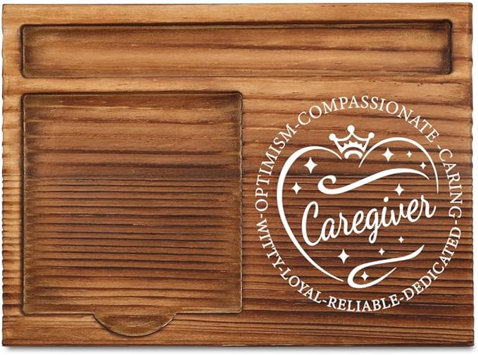THRXOBN Desk Organizer for Caregivers & Healthcare Professionals - Natural Wood with Slots for Notes, Pens, and Small Office Supplies – Practical & Stylish Workspace Solution,WSH19