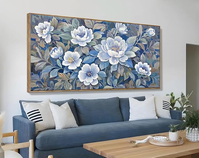 amatop Oversized Wall Art Floral Canvas Decor Framed Botanical Prints Modern Landscape Wall Decor Natural Art Work For Living Rooms Bedrooms And Offices 58X29