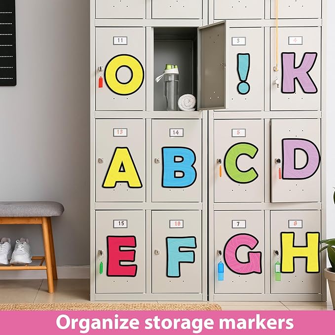 150 PCS Large 7" Font Bulletin Board Letters and Punctuation Set, Bright Pastel Color Classroom Alphabet Cutouts for Colorful Bulletin Board Display Home School, A Helper to Inspire Students' Learning