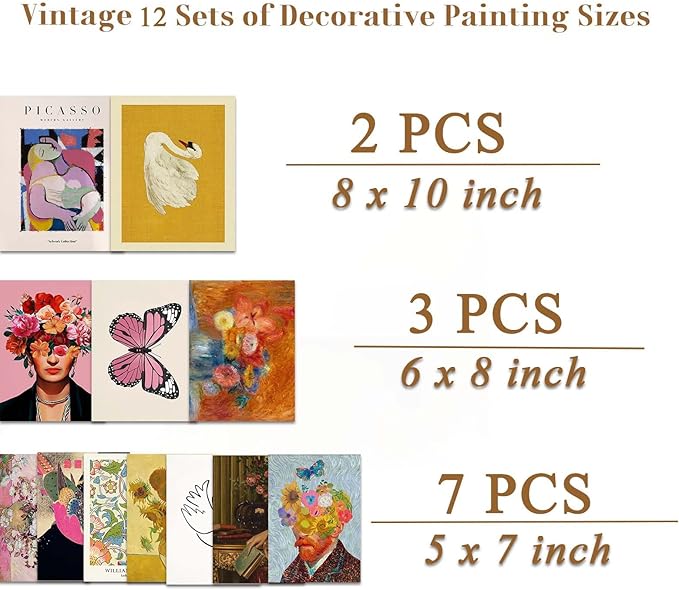 Eclectic Wall Art Decor, Colorful Eclectic Wall Art Prints, Colorful Posters for Living Room Aesthetic, Artsy Funky Posters, Girly Gallery Picture Set, Dorm Gallery Maximalist Home Decor, Unframed
