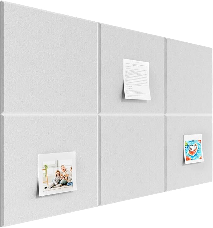 Large Cork Boards for Walls – 36" x 24" Self Adhesive Felt Wall Tiles, Ideal for Office Black Bulletin Board, Easy to Install Pin Board Photo Board