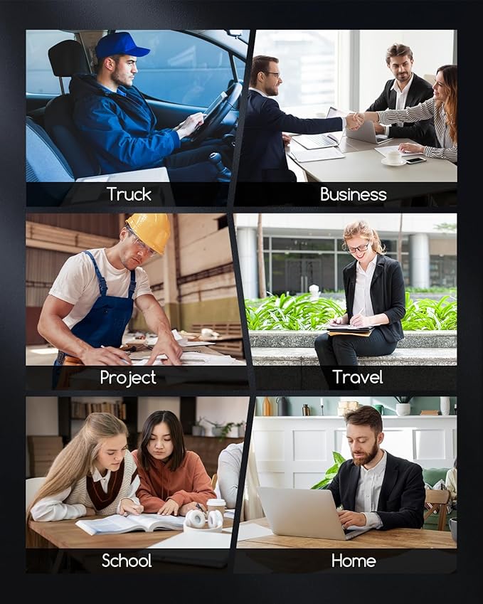 Portable Thermal Printer, A285M Bluetooth Portable Printers Wireless for Travel Home Use, Small Inkless Mobile Mini Compact Printer for Phone Laptop, Support 8.5'' x 11'' US Letter & A4 Thermal Paper