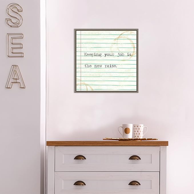 Amanti Art Framed Canvas Wall Art 16x16 Office Snark III by Studio W, Framed Wall Art Canvas, Humor Artwork, Country Rustic Decor, Small Poster Painting for Living Room, Bedroom, Bathroom, Kitchen,