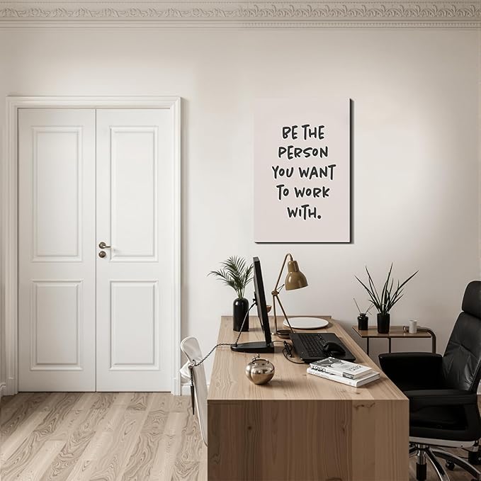 Inspirational Phrases Framed Canvas Wall Art Motivational Sayings Prints Wall Decor for Classroom Office Bedroom Living Room Gym Made in USA