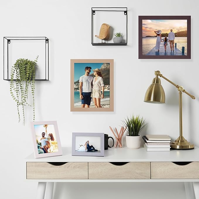 Funtopia Picture Frames, 10 Pack Picture Frames Collage Wall Decor, Gallery Wall Frame Set for Wall or Tabletop Display, Multi-size with 8x10, 5x7, 4x6 Family Photo Frames