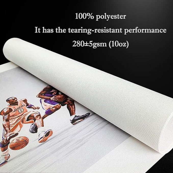 Premium Polyster Matte Canvas Roll (54 in x 40 ft)，Waterproof Quick Dry，for Photography、Decorative Painting Advertising and Wide Format Inkjet Printing
