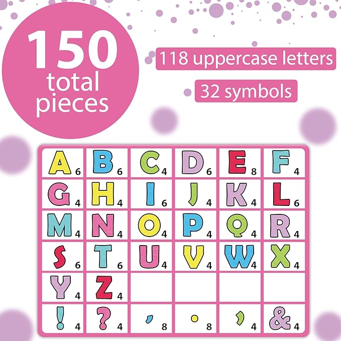 150 PCS Large 7" Font Bulletin Board Letters and Punctuation Set, Bright Pastel Color Classroom Alphabet Cutouts for Colorful Bulletin Board Display Home School, A Helper to Inspire Students' Learning