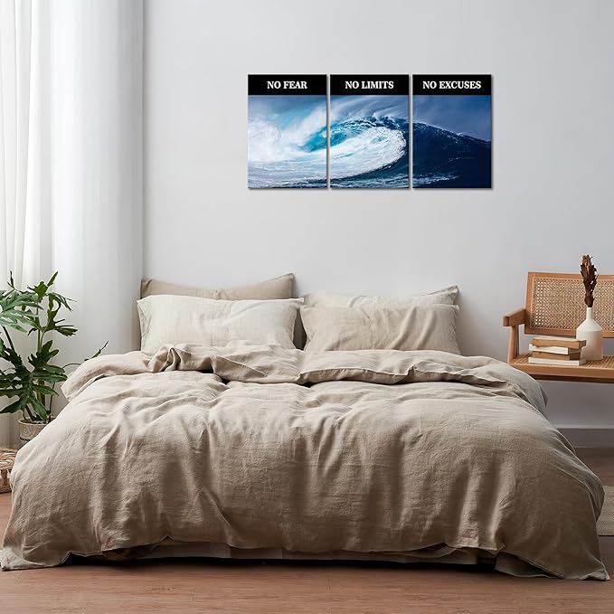 Motivational Wall Decor No Limits Inspirational for Office Quotes Pictures Motivational Posters Framed Canvas Wall Art Prints Artwork Office Wall Decor Bedroom Living Room Ready to Hang