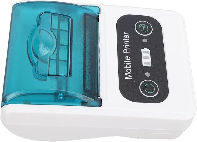 Pomya Bluetooths Thermal Receipt Printer, 58mm Handheld POS Inkless Receipt Printer, Portable Small Thermal Printer for Small Business Office Retail Store Restaurant (Green White)