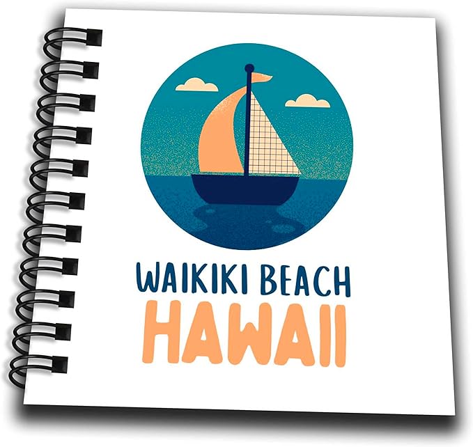 Mini Notepad 4 x 4 inch - Waikiki Beach Hawaii Travel Prints Remembrance Gift 3dRose - Rosette - Hawaii Beach