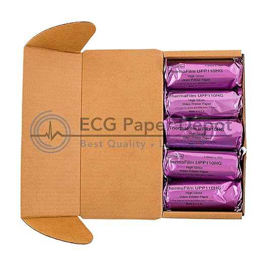 Ultrasound Film/Media UPP-110HG Sony Compatible High Gloss Paper by ECG Paper Depot| 110mm x 18m | 20 Rolls