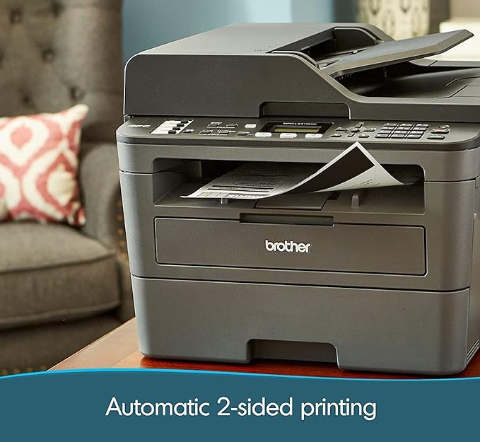 Brother MFC-L2710DW Wireless All-in-One Monochrome Laser Printer for Home Office, Black - Print Copy Scan Fax - 32 ppm, 2400 x 600 dpi, 50-Sheet ADF, Auto Duplex Printing, Two-line LCD, Tillsiy