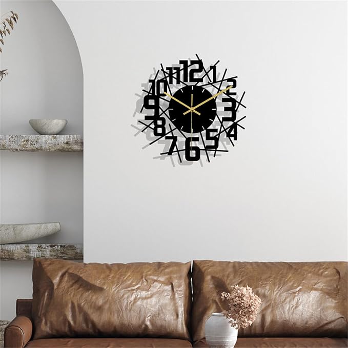 Wall Clock Accurate Timekeeping Wall Clock Not Ticking Battery Operated Wall Clock Minimalistic Wall Clock for Kitchen Offices Clock (Jscc020 A)