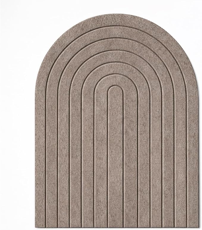 Orelle Rainbow Arch Felt Bulletin Board | Foldable Peel and Stick Felt Board for Wall | Aesthetic Arch Pin Boards for Walls, Office, Vision Board, Kids Art Display | 23 x 31”| Mocha