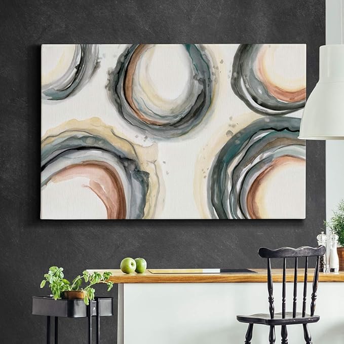 Landscape Wall Art Premium Gallery Wrapped Canvas Abstract Ocean Forest Modern Artwork Decoration for Living Room Kitchen Bathroom Office, Ready to Hang