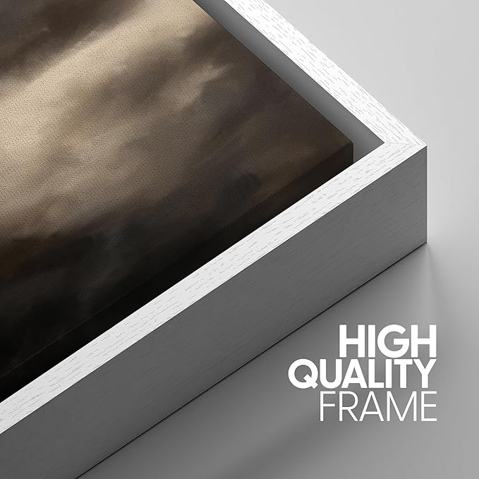 SIGNWIN Framed Canvas Print Wall Art Set Dramatic Stormy Sky Moody Cloudscape Illustrations Modern Art Decorative for Living Room, Bedroom, Office - 16"x24"x3 White