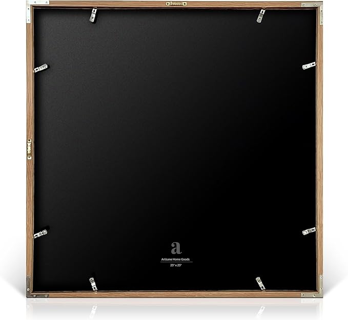 artisane home goods 25x25 Frame – Large White Oak Gallery Picture Frame With Mat for Wall, 25x25 Picture Frame for Gallery Walls, Oversized Square Frame, Matted to 8x10, 5x7 & 4x6