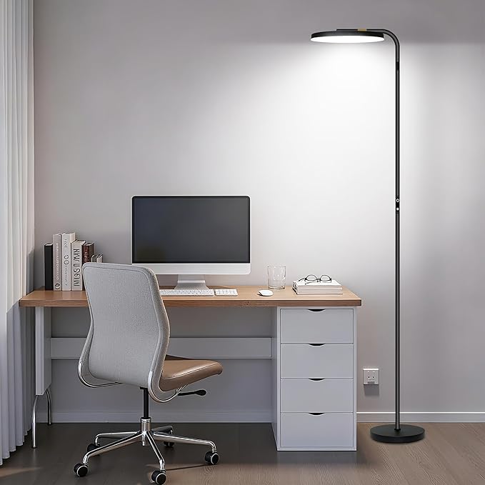 Floor Lamps for Living Room, 36W/2600LM Super Bright LED Floor Lamp with Remote and Touch Control, Stepless Dimmable 69" Tall Standing Lamp with 350° Rotating Head for Bedroom Office