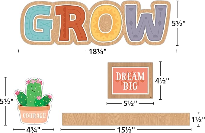 Teacher Created Resources Happy Cactus Crew Great Minds Grow Here Mini Bulletin Board (TCR6959)