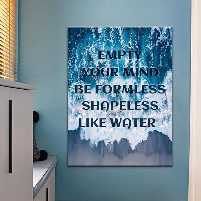Inspirational Wall Art About Thoughts Quotes Motivational Poster Wall Decor Use for Living Room Bedroom Office Bathroom Canvas Print Sign Framed Art Decoration Ready to Hang [30''Wx 40''H]
