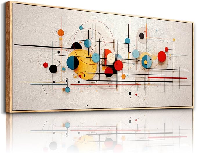 hyidecorart Large Framed Wall Art For Living Room Abstract Wall Decor Bedroom Artwork For Office Inspiration Colorful Bedroom Pictures Canvas Prints Wall Painting Hanging Modern Home Decor 72" x 32"
