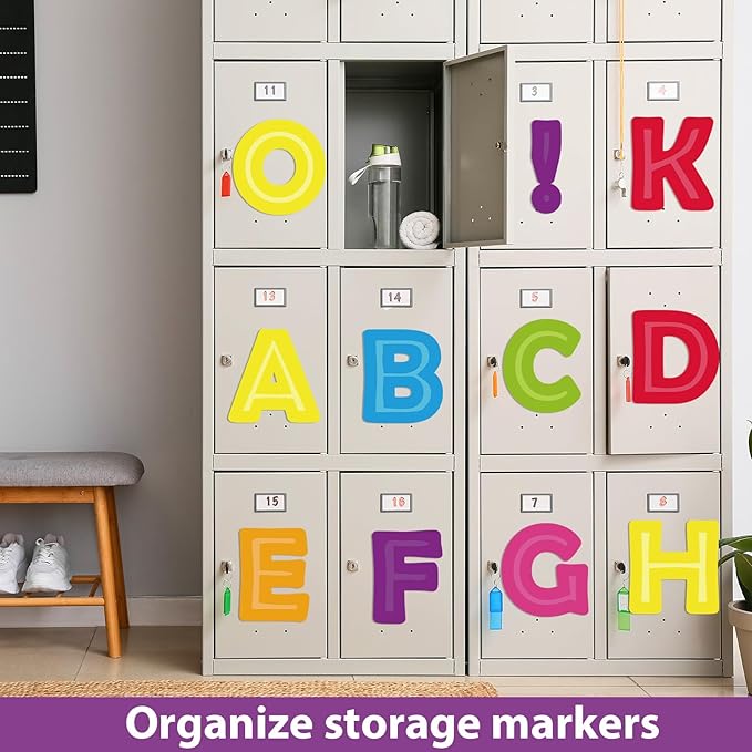 150PCS Large 7" Font Bulletin Board Letters and Punctuation Set, Colorful Classroom Alphabet Cutout for Bulletin Board Display Home School Educational Tool A Great Helper to Inspire Students' Learning