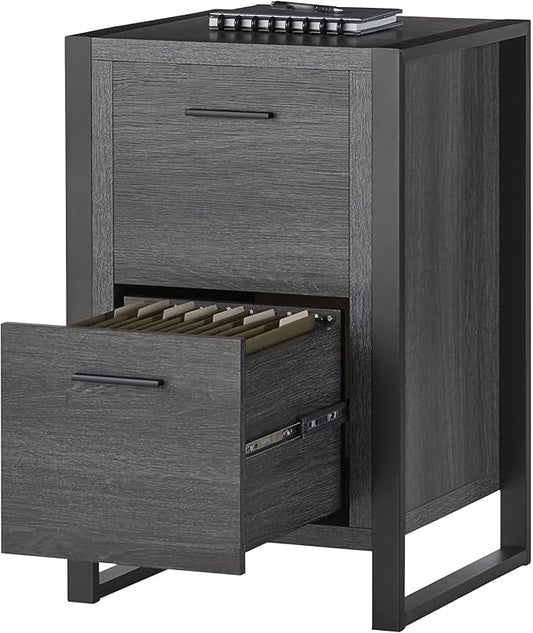 Realspace® DeJori 20" D Vertical 2-Drawer File Cabinet, Charcoal
