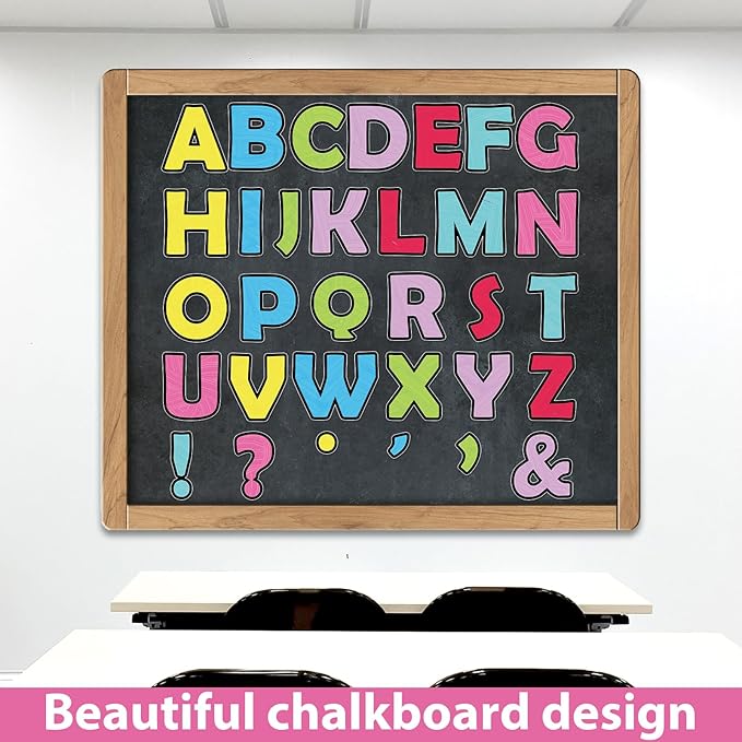 150 PCS Large 7" Font Bulletin Board Letters and Punctuation Set, Bright Pastel Color Classroom Alphabet Cutouts for Colorful Bulletin Board Display Home School, A Helper to Inspire Students' Learning