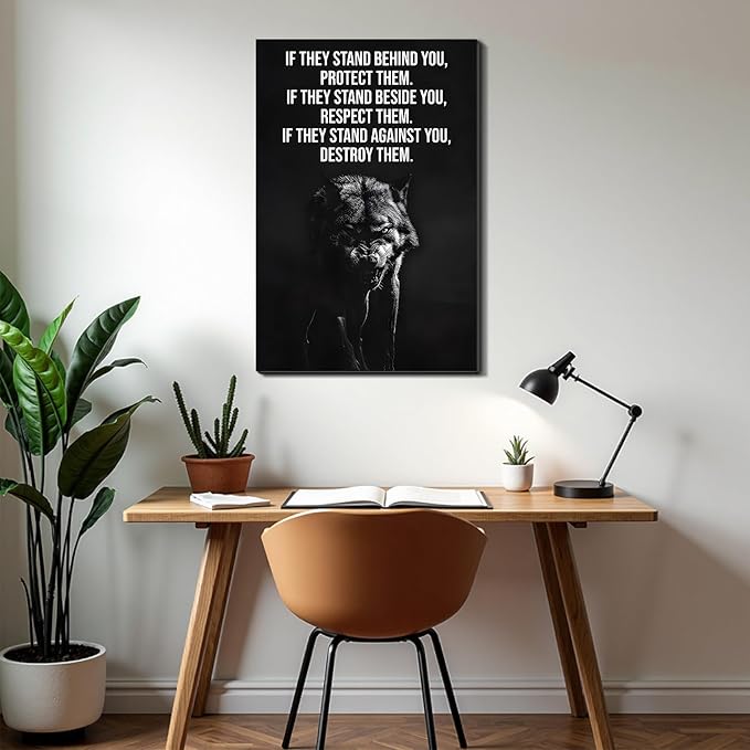 Motivational Wall Art Framed Canvas Prints Inspirational Quotes Wall Decor for Office Gym Bedroom Living Room Dorm Home Classroom Made in USA