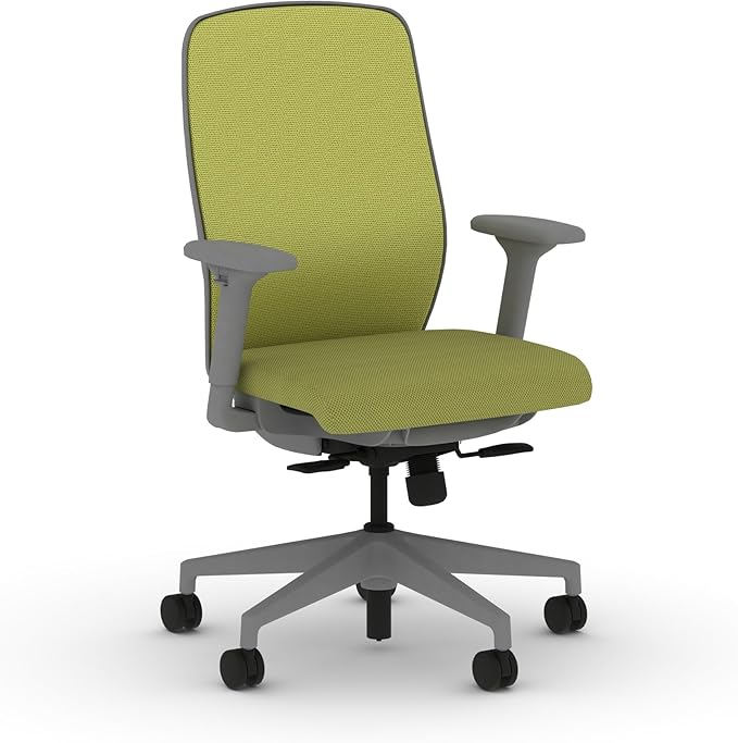 HON Nucleus Task Chair, Spectrum Mesh, Standard Synchro-Tilt Control, Office Chair with Lumbar Support, Height and Width Adjustable Arms, Titanium Frame, Pear