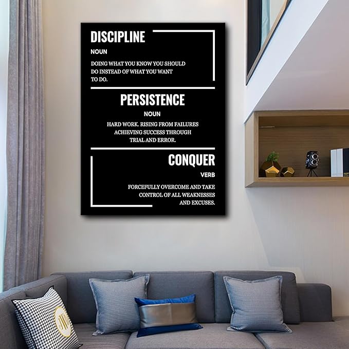 Large Poster Motivational Canvas Wall Art Inspirational Poster Quotes Wall Decor Print Wall Decor Inspiring Picture Artwork for Modern Workspace Classroom Stretched and Framed [30''Wx 40''H]