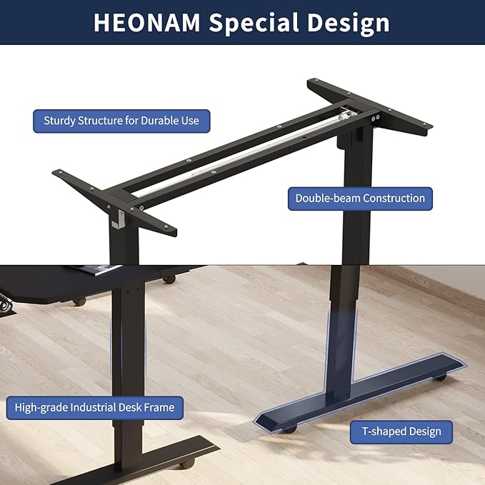 Gaming Electric Standing Desk L Shaped with Privacy Screen, 59 Inch PC Computer Desk,Large Surface for Monitors