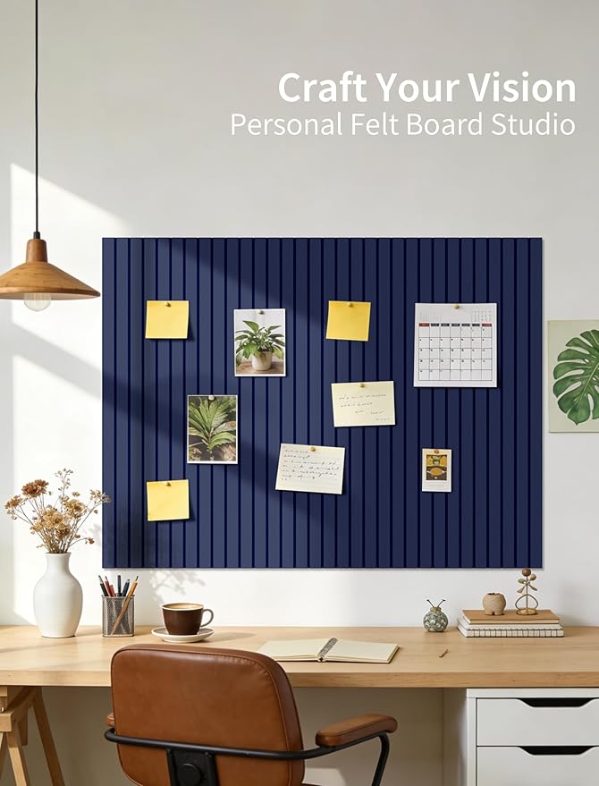 Large Bulletin Board 48"x36" Cork Boards for Walls, 12 Pack Felt Wall Panels Photo Board, Cork Board for Office Home Pin Board