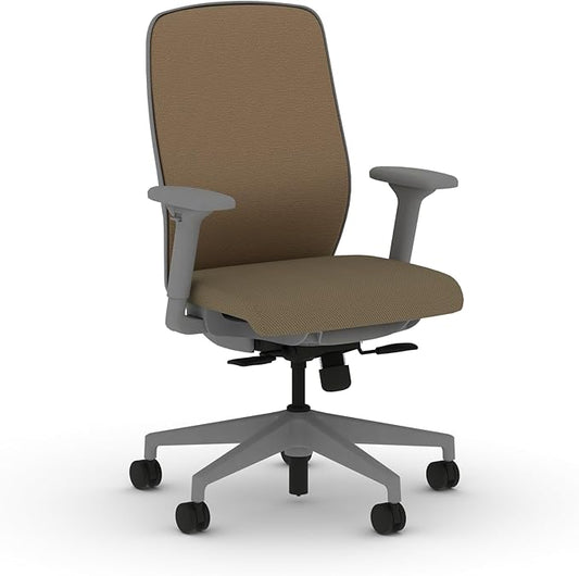 HON Nucleus Task Chair, Spectrum Mesh, Standard Synchro-Tilt Control, Office Chair with Lumbar Support, Height and Width Adjustable Arms, Titanium Frame, Quicksand