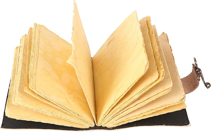 TUZECH Book of Spells Leather Bound Journal Deckle Edge Paper Grimoire Printed Diary Third Eye witchcraft supply and Witch Spell Notebook Antique Vintage Book for Men and Women (Guardian Of Nature)