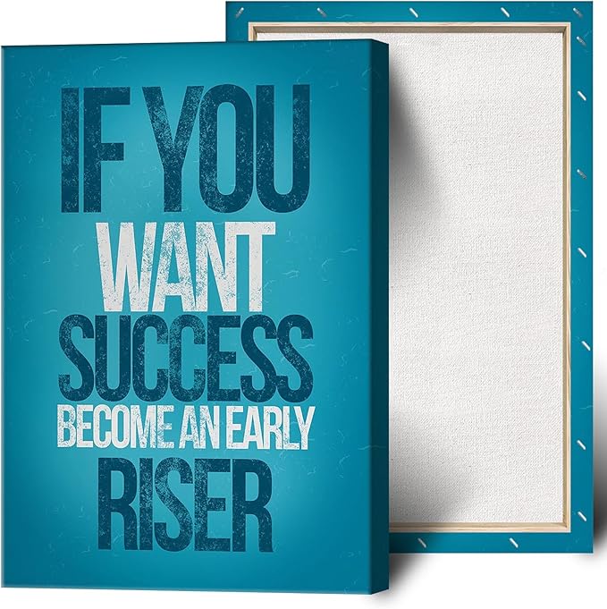 Trendy Motivational Canvas Poster Funky Motivational Quotes Wall Art Work Motivation Hustle Inspiring Sign Prints Painting For Office Living Room Wall Decor 24x36in Framed