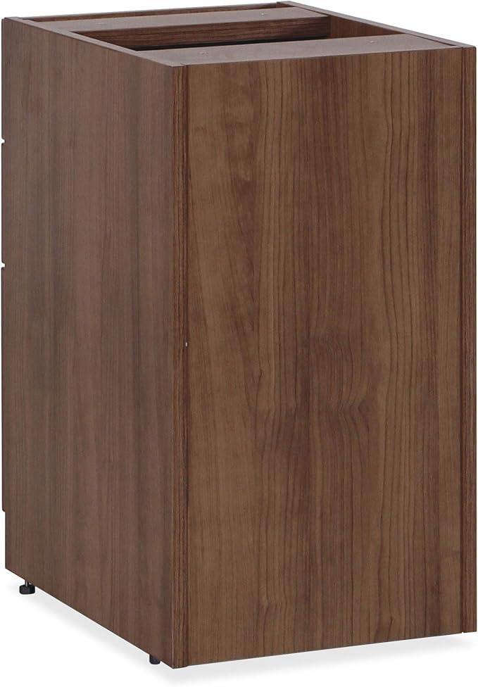 Lorell Essentials Walnut B/B/F Fixed Pedestal
