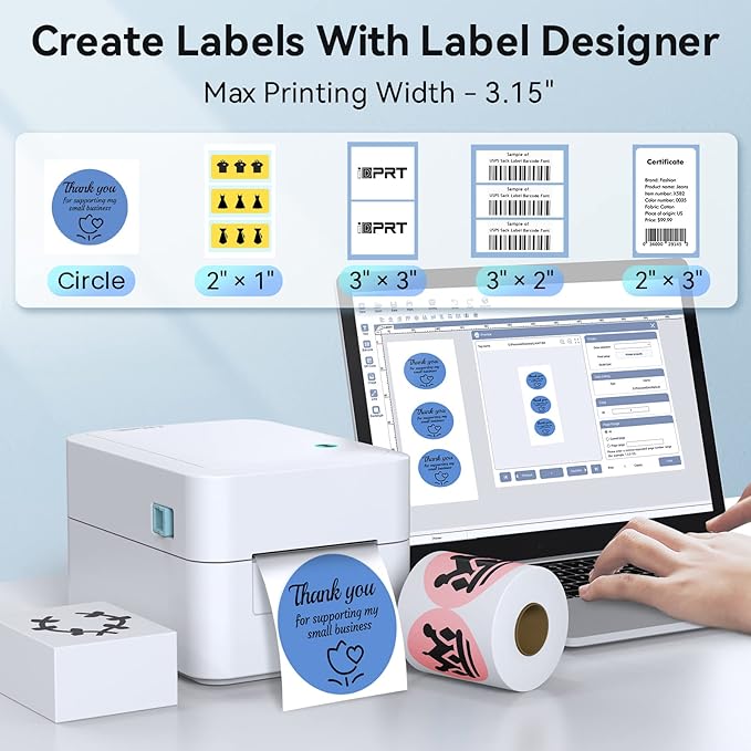 iDPRT Thermal Label Maker - SP310 Label Printer Label Maker SP320E for Barcode, Address, Filling and Storing for Home, Office&Small Business
