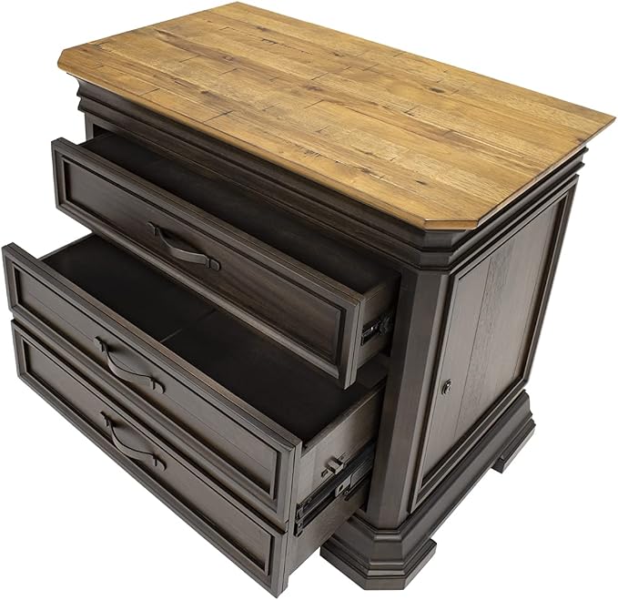 Martin Furniture IMSA450 Executive Lateral Locking Legal/Letter File Drawer, Fully Assembled, Brown