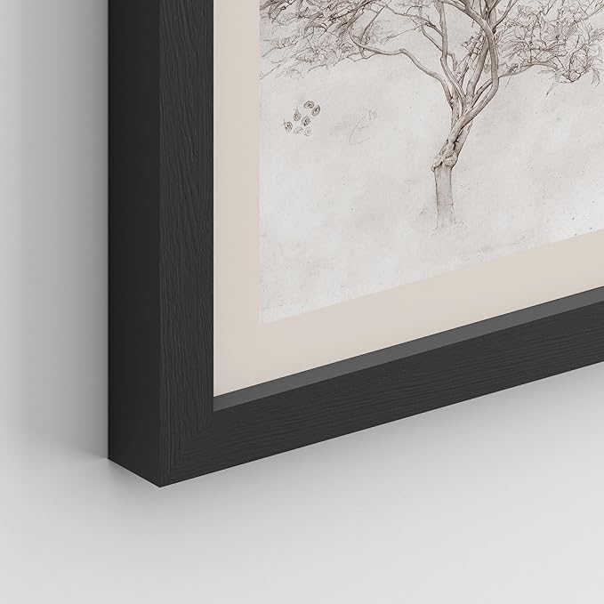 SIGNWIN Framed Poster Bathroom Decor, Wall Art Room Decor Multicolor for Living Room, Bedroom, Office Black White Forest Landscape Female Portrait Vintage Illustrations Bohemian - 12"x16"x 8 Black