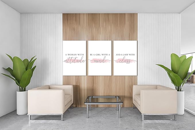 3 Piece Office Canvas Wall Art, Motivational Quotes Canvas Print Pictures Wall Decor for Office, Men Women Inspirational Framed Artwork Home Office Decor 20"x30" x 3 Pcs