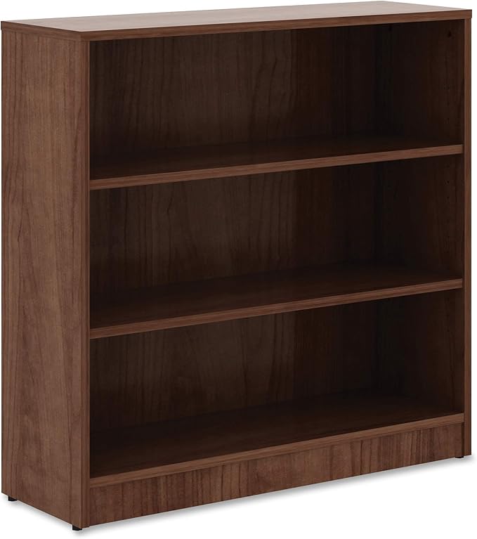 Lorell Walnut Laminate Bookcase, 36" x 36" x 12"