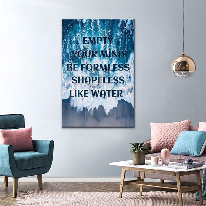 Inspirational Canvas Wall Art Motivational Poster Inspiring Canvas Painting Prints Wall Pictures for Living Room Home Office Gym Decor Framed Artwork Ready to Hang [24''Wx36''H]