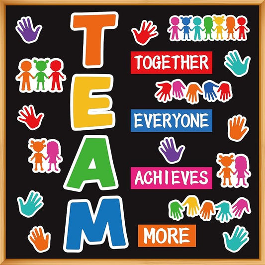 Team Welcome Set - Classroom Decoration Cutouts for Party & School Door Welcome Bulletin Board Craft Home Wall