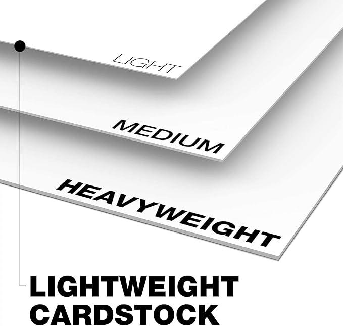 Springhill White 8.5” x 11” Cardstock Paper, 67lb Vellum Bristol, 147gsm – Premium Lightweight Cardstock, Vellum Printer Paper with Textured Finish – 016000R, 250 Sheets (1 Ream)