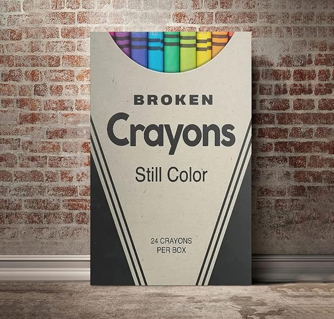 Office Wall Art for Entrepreneur Broken Crayons Still Color Inspirational Motivational Canvas Painting Picture Art Print, Modern Home Decor for Boys Girls Room Ready to Hang - 28"WX44"H