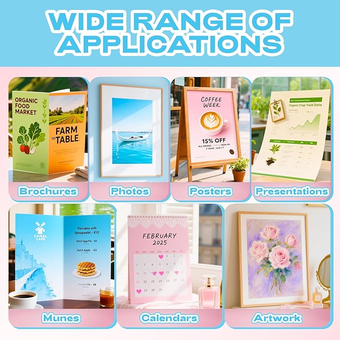 Uinkit 11x17 100 Sheets Photo Paper Glossy Inkjet 37lb Thin Single Side Print Poster Playbill Obituary Papers for Funerals Bulletin Gallery Show Photographic 11 x 17 Copy Printing A3 Value Packed