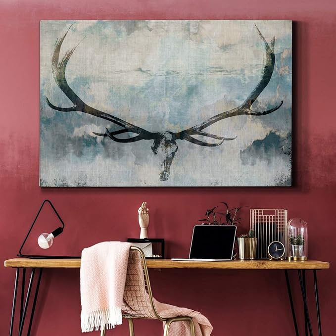 Landscape Wall Art Premium Gallery Wrapped Canvas Abstract Ocean Forest Modern Artwork Decoration for Living Room Kitchen Bathroom Office, Ready to Hang