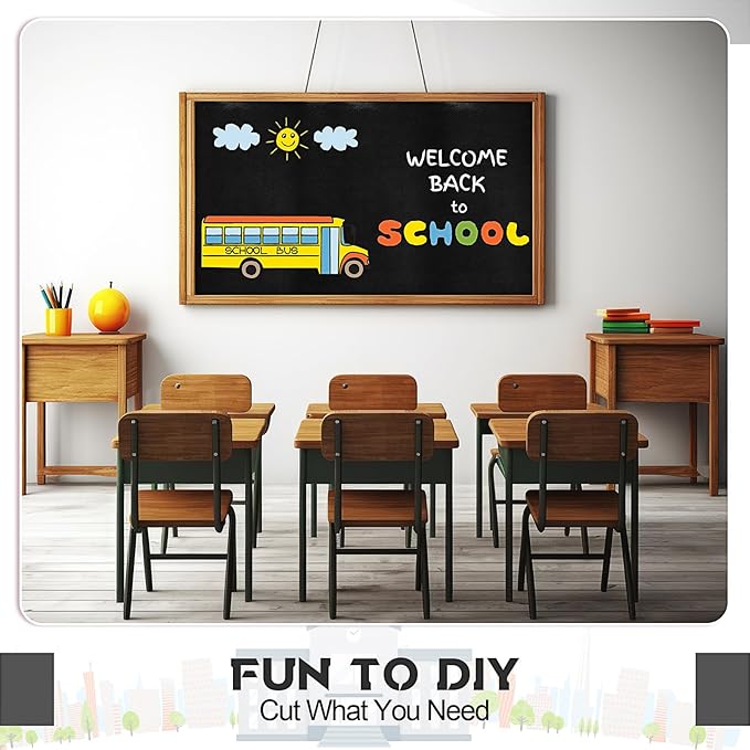 16 in x 40 Ft Fabric Bulletin Board Roll Classroom Non Woven Fabric Background Decorations Waterproof Wrinkle Resistant Bulletin Board for Back to School Wall Decor(Black,Pure)